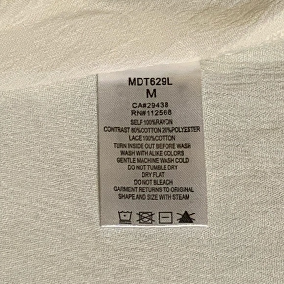 Cream flow top ~ Miss Me - Picture 6 of 6